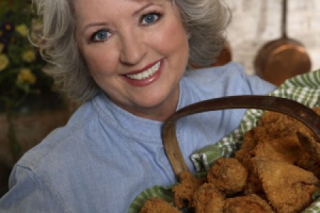 Paula Deen with fried chicken, not a black woman, by the way src: http://pixgood.com/black-person-fried-chicken.html